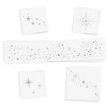 Flash Tattoos Starlight Temporary Tattoos | 25 Temporary Tattoos | Premium Waterproof Metallic Silver Glitter Face Sparkle, Freckles