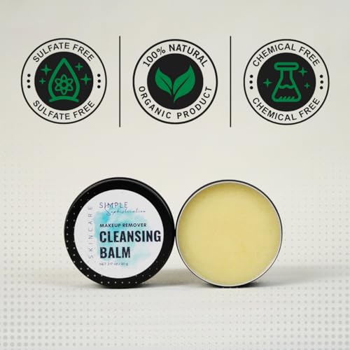 Tallow Cleansing Balm - With Grass-fed Beef Tallow, Papaya Enzyme | Waterproof Makeup Remover Balm | Natural Face Cleanser Oil | Sulphate Free | for sensitive skin, MADE IN USA - 3.17 oz/ 90 g