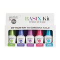 Dip Basix Kit for Nails - 5 Piece Set with Prep, Base, Activator, Top Coat & Brush Restorer - Odor-Free, No UV/LED Lamp Needed for Salon-Quality at Home