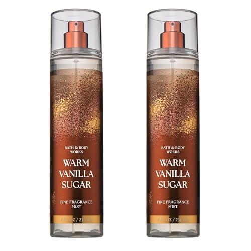 Bath & Body Works Vanilla Sugar Fine Fragrance Mist 8oz - 2 Pack, Light, Refreshing Scent