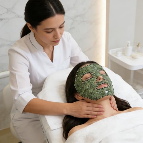 Gemshan Jade Facial Mask for Skin Care and Relaxation - Natural Stone Eye & Face Mask