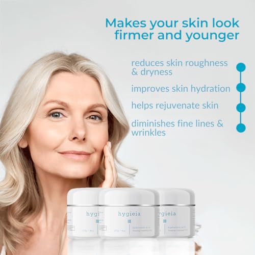 Hygieia + Encapsulated Hyaluronic Acid Face Moisturizer ? Hydrating Liposomal Face Cream for Women & Men ? Fast & Deep Cellular Absorption for Daily Skin Hydration, Firming, Toning & Elasticity, 4oz