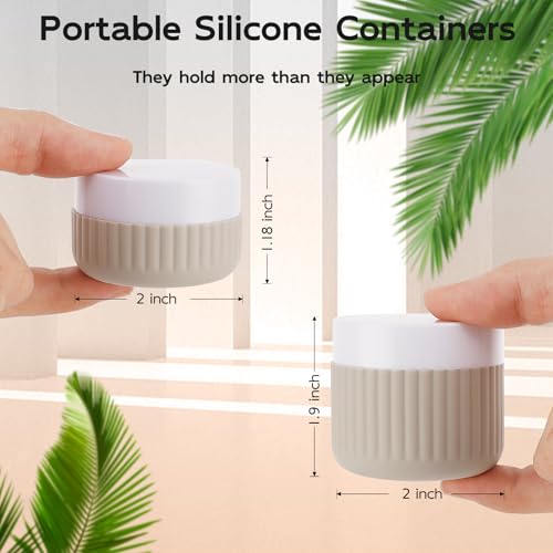 Travel Bottles Set 8 Pcs TSA Approved Silicone Leakproof Containers for Cosmetics
