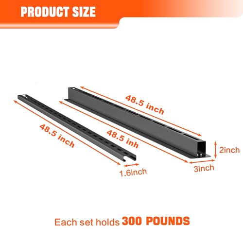 TORACK Black Garage Overhead Ceiling Bin Storage Rack - Heavy Duty Steel