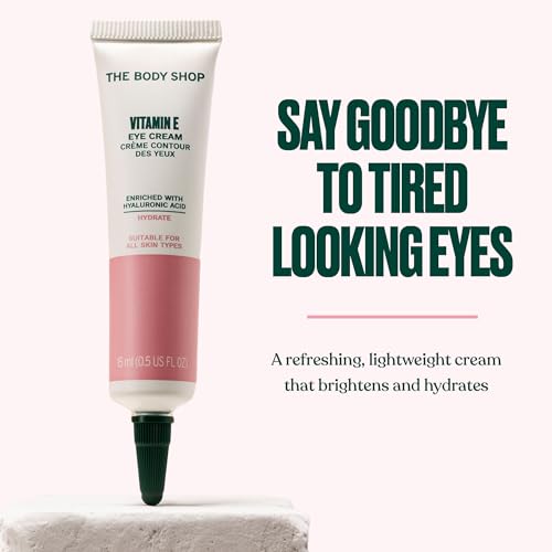 Vitamin E Eye Cream for All Skin Types - Vegan Hydrating 0.5 Fl Oz