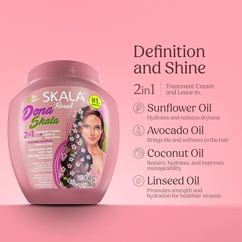 SKALA Dona 2-in-1 Hair Treatment & Leave-In Conditioner 6 Pack 35.3 oz Vegan Deep Hydration