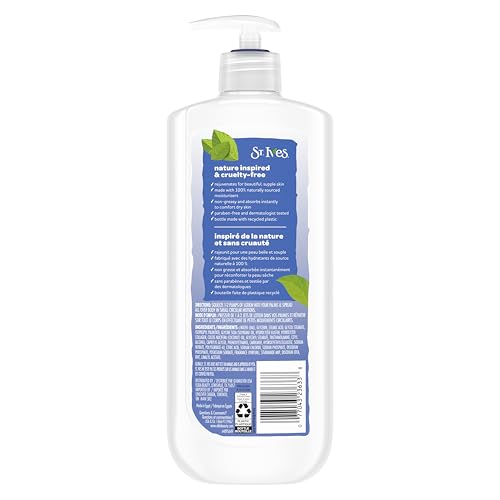 St. Ives 84 Fl Oz Hand & Body Lotion Pack of 2 with Pump for Dry Skin
