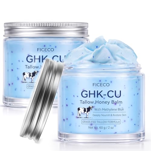 Copper Peptide Face Cream with Honey & Tallow - 4 Fl Oz Moisturizer - Honey Variant