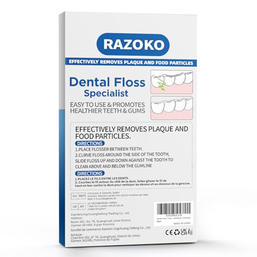 350 Count Dental Floss Picks and Interdental Toothpicks Pack of 3 - Strong & Gentle Oral Care