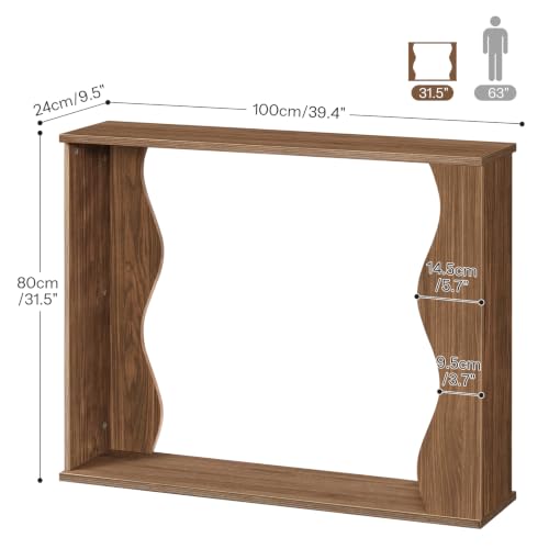 Narrow Entryway Table with Storage - 39.4 Inch Console Table for Small Spaces