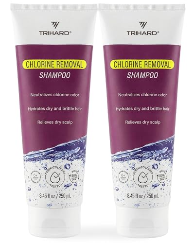 TRIHARD Chlorine Removal Shampoo for Swimmers - 8.4 Fl Oz, 2 Pack