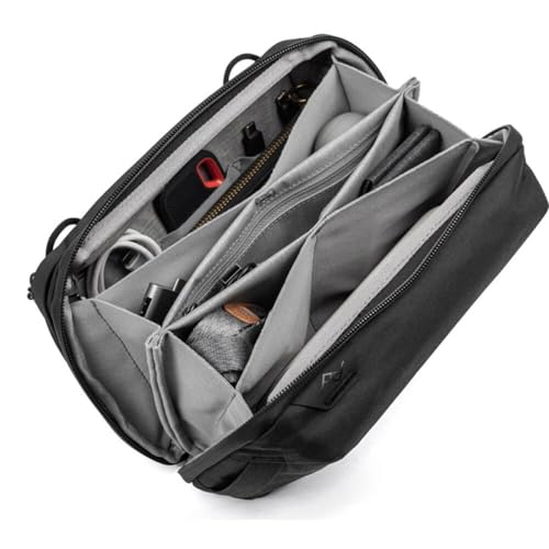 Peak Design Tech Pouch Black - Regular Electronics Organizer for Travel & Daily Carry