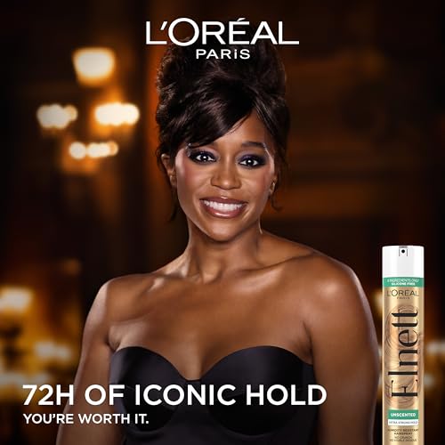 L'Oreal Paris Elnett Unscented Hairspray 11oz Pack of 2 - Extra Strong Hold, Humidity Resistant