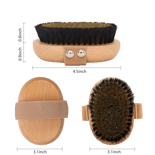 OWIIZI Copper Dry Brushing Body Brush for Lymphatic Drainage & Cellulite - Copper Bristles