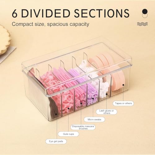 MoyRetty 2-Pack Acrylic Lash Extension Organizer Dustproof Storage for Salon
