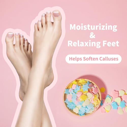 Pedicure Soap Flowers Foot Soak Petals, Rose Scented Bath Soap Sheets for Foot Spa and Pedicure Parties, 100g