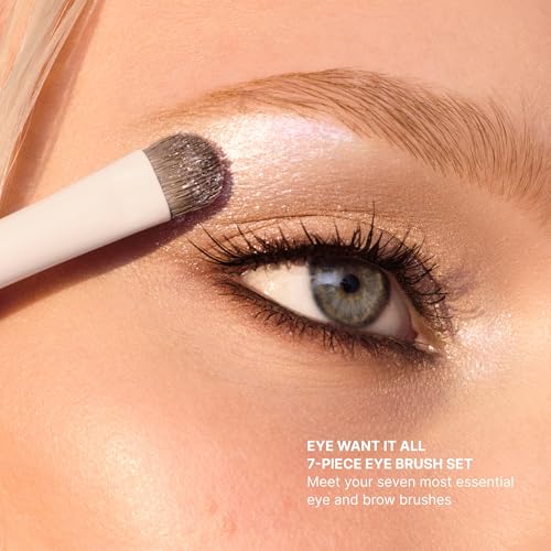 Professional 7-Piece Eye Makeup Brush Set for Eyeshadow Eyeliner & Brows
