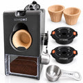 Reusable Coffee Pod Maker Kit - Black, Fits Keurig & Cuisinart Brewers