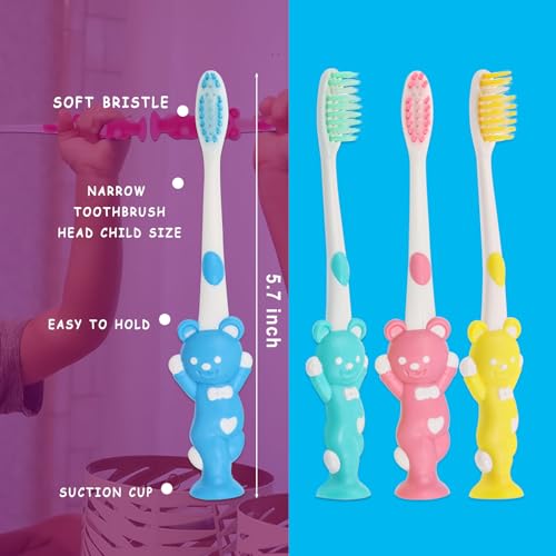 100pcs Kids Disposable Toothbrush Set - Individually Wrapped, Soft Bristles, 4 Colors for Children 2+ - BPA Free