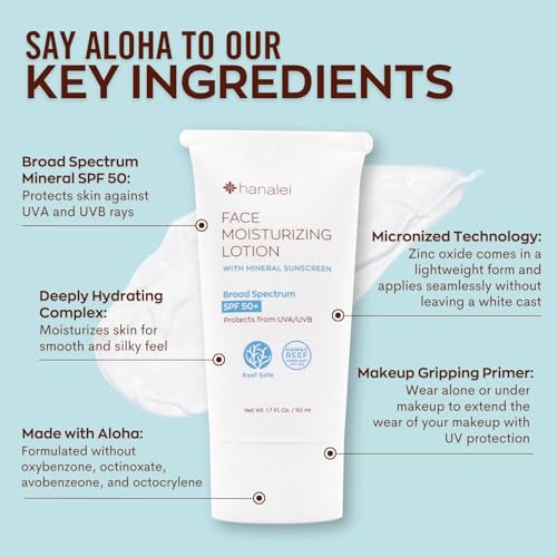 Mineral Sunscreen Face Moisturizer SPF 50+ with Aloe & Glycerin, 1.7 oz
