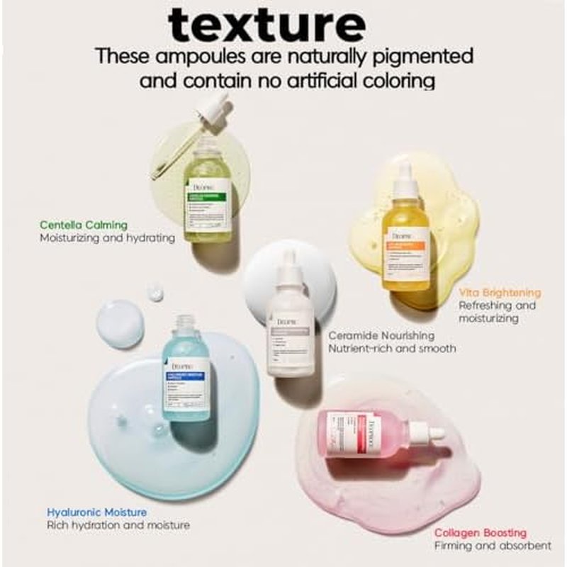 Deoproce Hyaluronic Moisture Intensive Ampoule Korean Skincare, 7 Types of Hyaluronic Acid, Moisturizing, Allantoin, Hydrates Dry Skin Korean Skincare 3.4 fl oz
