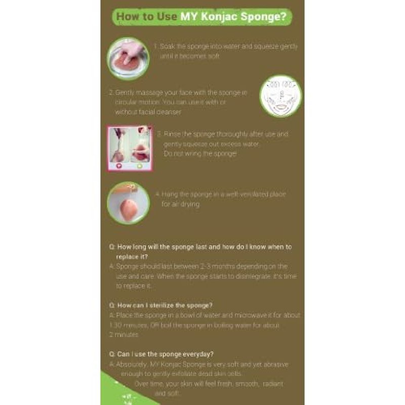All Natural Korean Fiber French Red Clay Facial Sponge. Excellent for Dry or Mature Skin. Halal, Leaping Bunny Cruelty Free and the Vegan Society Certified