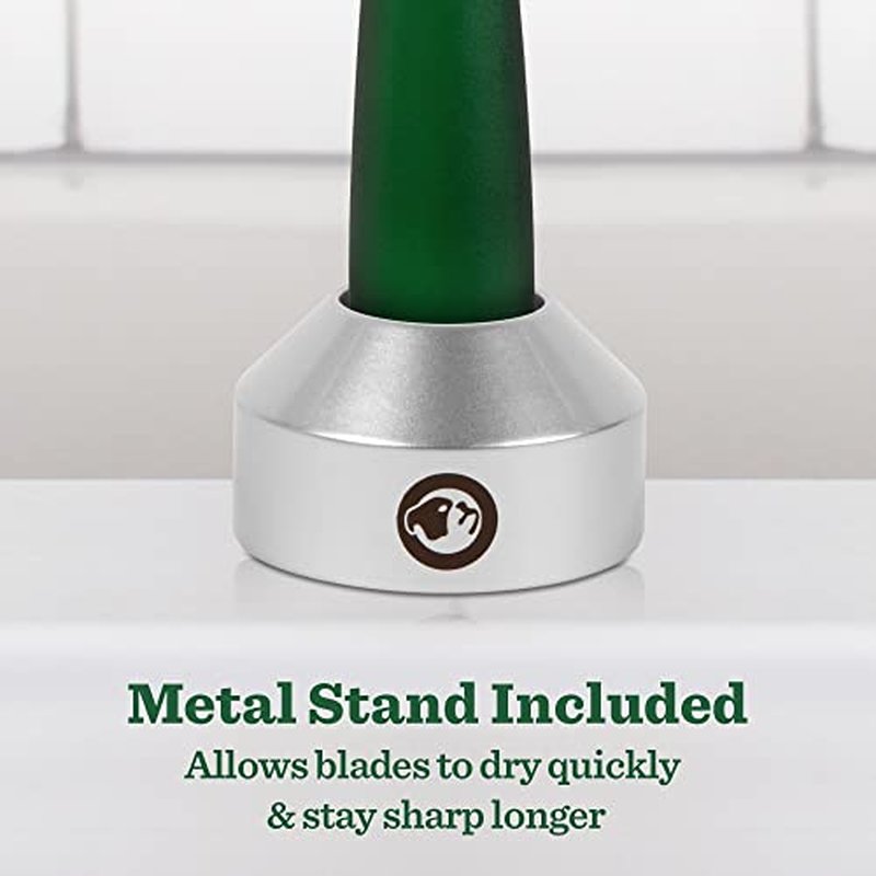 Bulldog Mens Skincare and Grooming Original Recycled Glass Handle Razor with Razor Stand