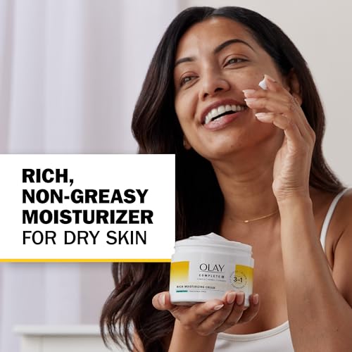 Olay Face Moisturizer 8.5 Fl Oz Pack of 2 - Fragrance-Free Hydrating Cream for Dry & Sensitive Skin