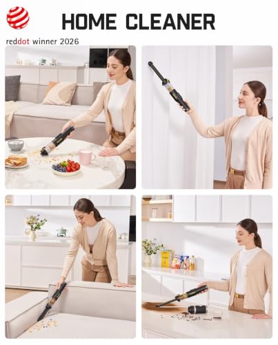Handheld Cordless Vacuum Cleaner with Crevice Nozzle & LED Display