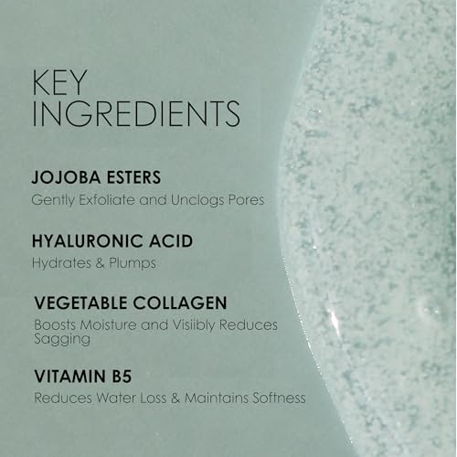 REFLEKT 1 ? Daily Exfoliating Face Wash ? Jojoba Esters, Hyaluronic Acid, Vitamin B5, Collagen, Cleanses, Hydrates, and Plumps Skin. Clean, Vegan, Cruelty-Free, Paraben- and Sulfate-Free Formula