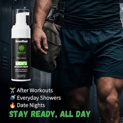 Men's Intimate Wash ? pH Balanced Foaming Tea Tree Groin Cleanser, Odor Control with Agave & Licorice, Refreshing Body Wash ? 5 Fl Oz