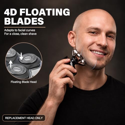 2 Pack Compatible Skull & Pitbulls Shaver Pro 4 Replacement Blades - Precision & Flex System