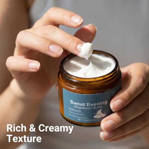 Sweet Bee Organics Magnesium Butter, Topical Magnesium Cream for Muscle Comfort & Relaxation, Shea & Mango Butter, 4 oz
