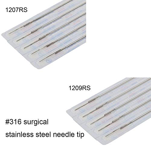 Autdor Tattoo Needles Set 200PCS Mixed RL/RS/M1 Round & Magnum - Disposable Sterile