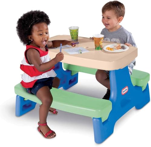 Little Tikes Easy Store Jr. Play Table - Toddler Indoor & Outdoor Picnic & Activity Table, Ages 18 Months to 5 Years