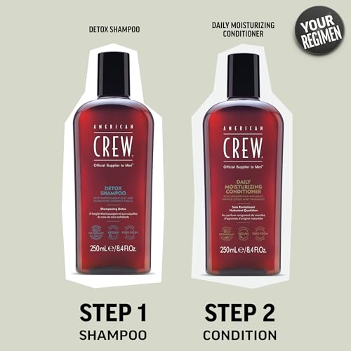 American Crew Detox Shampoo for Men 33.8 Fl Oz Vegan Clarifying Hair & Scalp Cleanser