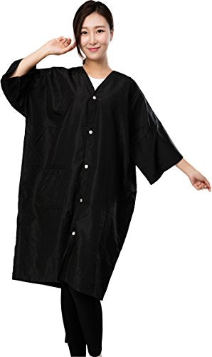 Salon Client Gown Robe Cape with Snap Closures - Kimono Style Hairdressing Smock