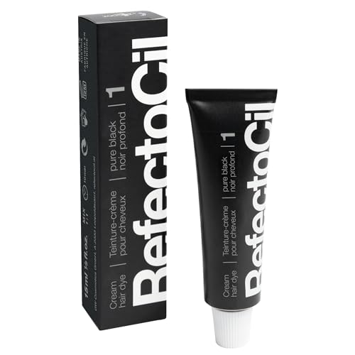 RefectoCil Starter Kit ? Black Cream Hair Dye (#1) + Natural Brown (#3) + Liquid Cream Developer Complete Tinting Kit