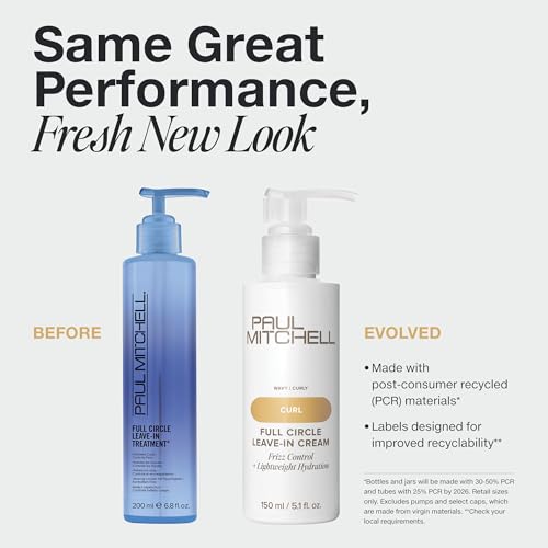 Paul Mitchell Full Circle Leave-In Cream 5.1 Fl Oz Frizz Control Curly Wavy Hair