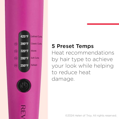Revlon Easy Heat 1-Inch Curling Iron with Extra-Long Tourmaline Barrel