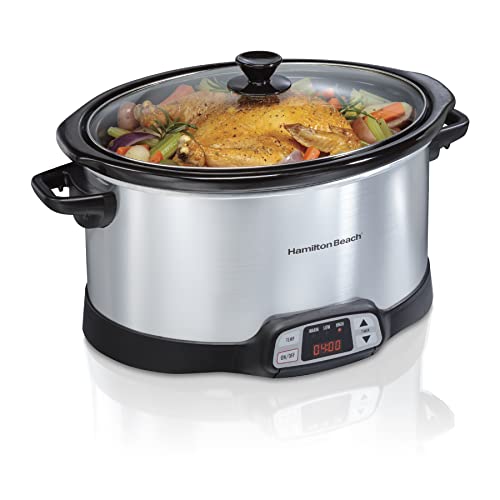 8 Qt Programmable Slow Cooker with Timer & Removable Stoneware