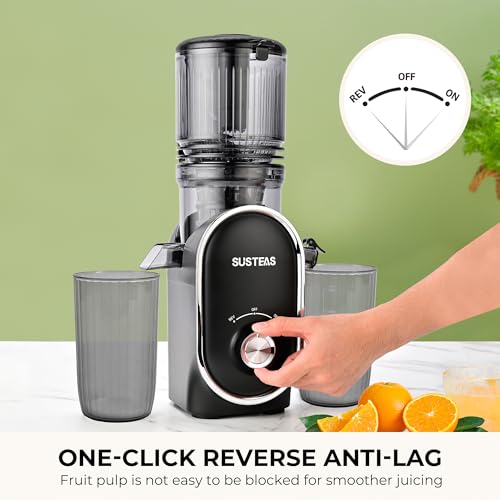 Black Juicer Machine with 5.3-Inch Wide Feed Chute - Whole Fruits & Vegetables