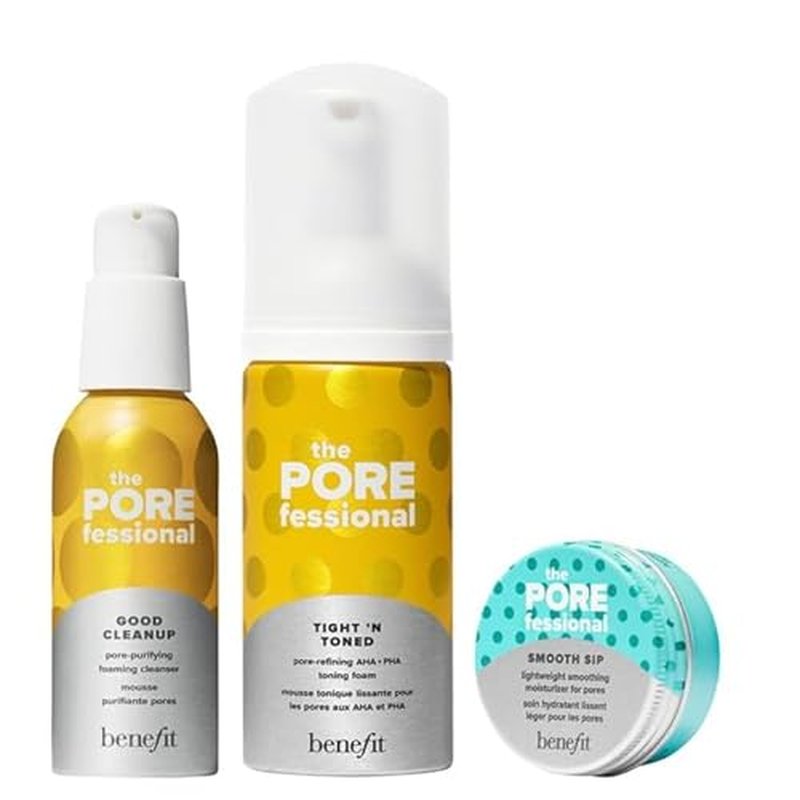 Benefit The Porefessional Travel Set, Good Cleanup, Tight N Toned and Smooth Sip
