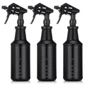 Honeydak 3 Pack Plastic Spray Bottles Black 24 oz Heavy Duty Opaque Spray Bottles UV Light Blocking Refillable Reusable Leak-proof Sprayers for Cleaning Solution Kitchen Garden Home Plant