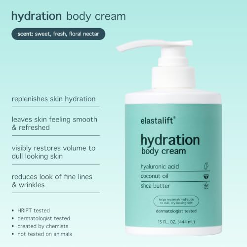 Elastalift Hyaluronic Acid Body & Face Moisturizer 2-Pack, Hydrating Anti-Aging Lotion, 15 Fl Oz