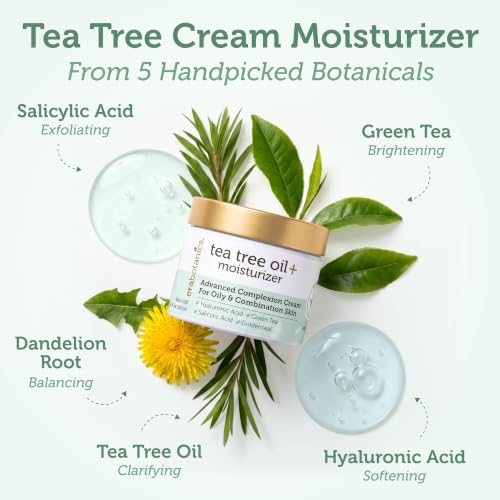 Era Organics Tea Tree Oil Face Cream - Salicylic Acid Acne & Blemish Moisturizer
