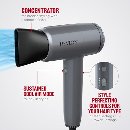 Revlon PowerMove Lightweight Hair Dryer - 1400W Professional Blow Dryer