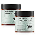 Beef Tallow Moisturizer for Face & Body - Deep Hydration, 2 Pack Organic Whipped Soothes Dry Skin, Promotes Natural Skin Barrier, Unscented Tallow Face Cream, 4.2 Oz