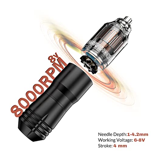 Wormhole Rotary Tattoo Practice Machine Kit for Beginners - Black 1