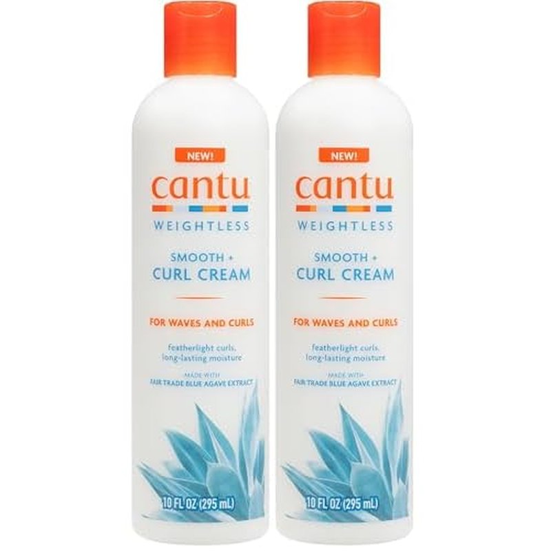 Cantu Weightless Smooth + Curl Cream,10 fl oz,(Pack of 2)